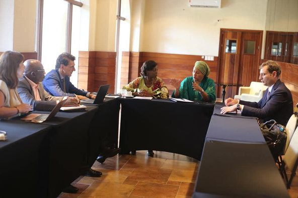 Rencontre d&rsquo;échange entre Madame Arlette Soudan – Nonault, Ministre de l’Environnement, du Développement Durable et du Bassin du Congo, Coordinatrice Technique de la Commission Climat du Bassin du Congo et Madame Amina J.Mohammed, Vice-Secrétaire Générale de l’Organisation des Nations Unies et Présidente du Groupe des Nations Unies pour le développement durable