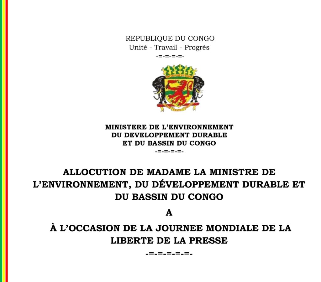 Allocution de la Ministre à l’occasion de la journée mondiale de la liberté de la presse
