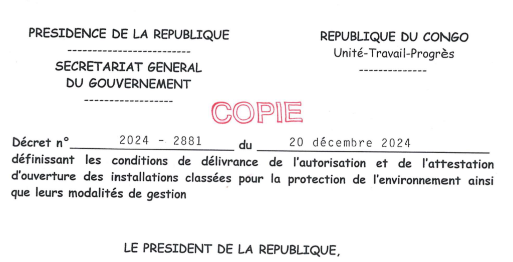 Décret n°2024-2881 du 20 décembre 2024 définissant les conditions de délivrance de l’autorisation et de l’attestation d’ouverture des installations classées pour la protection de l’environnement ainsi que leurs modalités de gestion