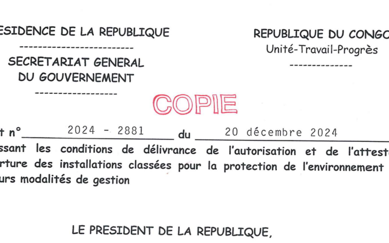 Décret n°2024-2881 du 20 décembre 2024 définissant les conditions de délivrance de l’autorisation et de l’attestation d’ouverture des installations classées pour la protection de l’environnement ainsi que leurs modalités de gestion