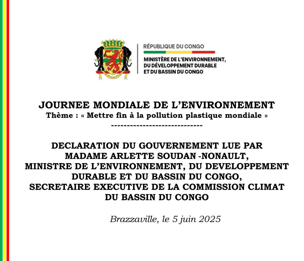 Déclaration du gouvernement à l&rsquo;occasiond de la Journée mondiale de l&rsquo;environnement 2025