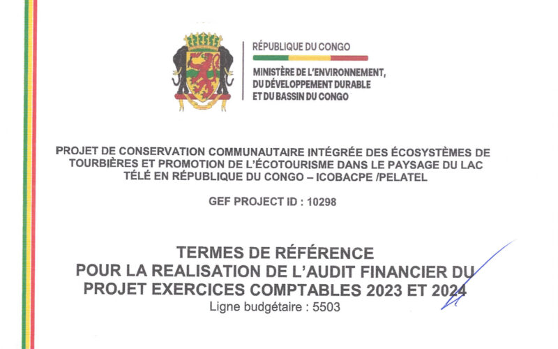 Réalisation de l’audit financier du projet exercices comptables 2023 et 2024