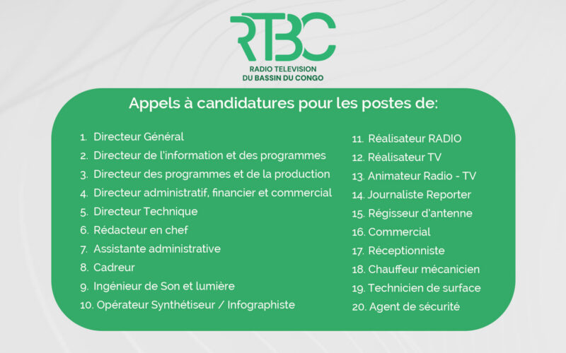 RTBC : appels à candidatures